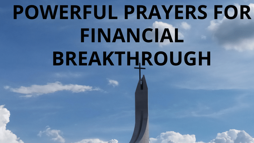 prayer for financial breakthrough