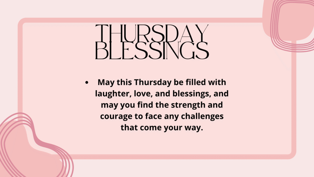 thursday blessings
