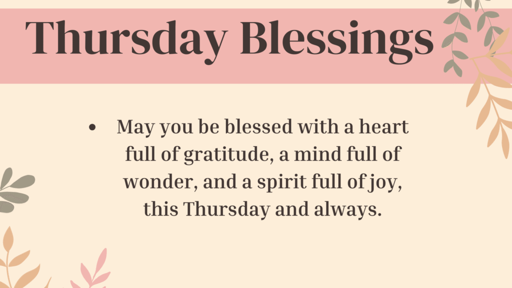 thursday blessings