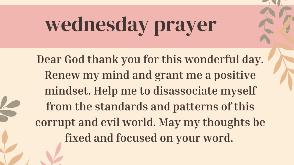 wednesday prayer