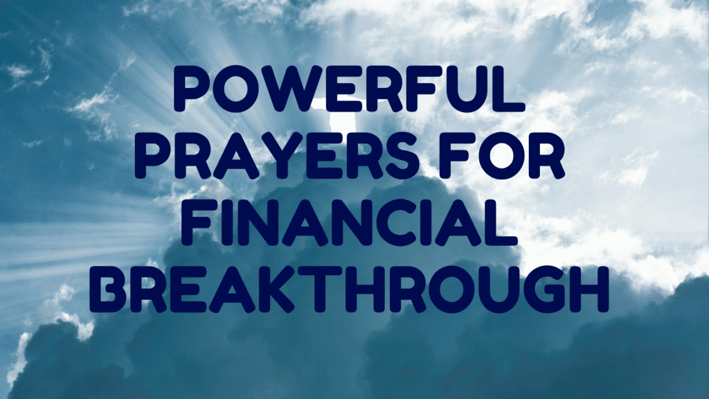 prayer for financial breakthrough